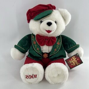 Vintage 2001 Snowflake Teddy Bear Boy Dan Dee Christmas Plush Stuffed Animal Tag